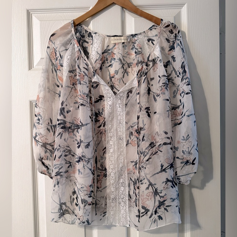4 love and liberty | sheer blouse